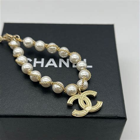 chanel diamond bracelet|Chanel pearl bracelet price.